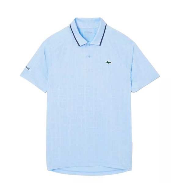 Polo Lacoste Tennis Novak Djokovic on Court Blue Pastel 1
