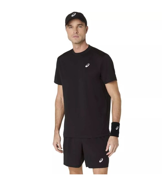 T-shirt preto do tribunal do tribunal de Asics 1