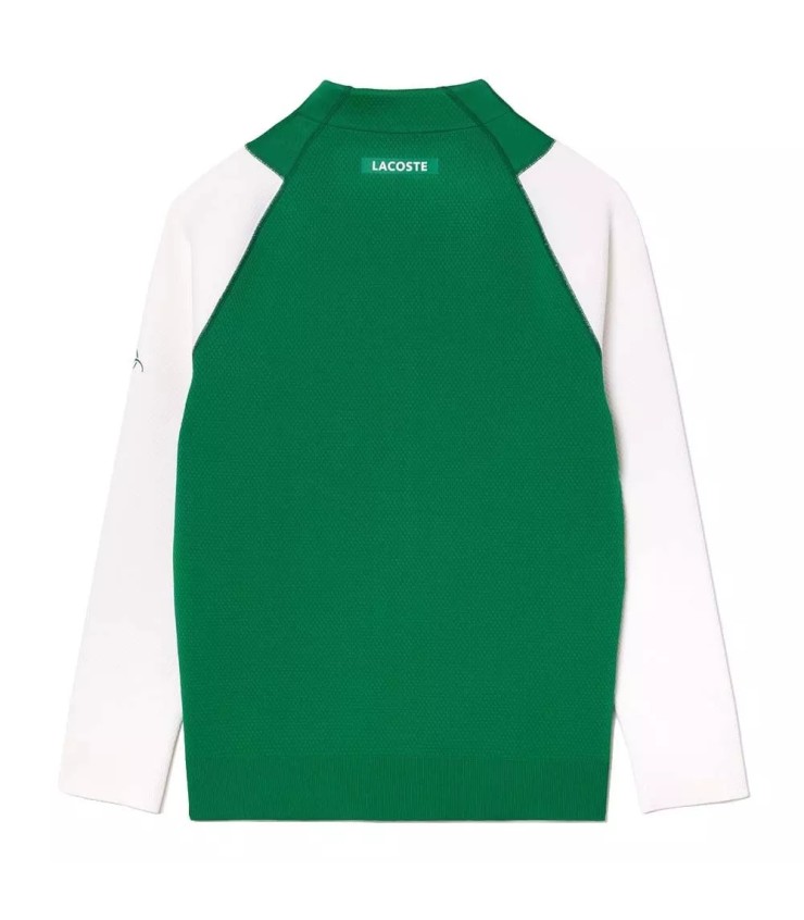 GIACCA LACOSTE TENNIS NOVAK DJOKOVIC VERDE BIANCO | Ipontennis