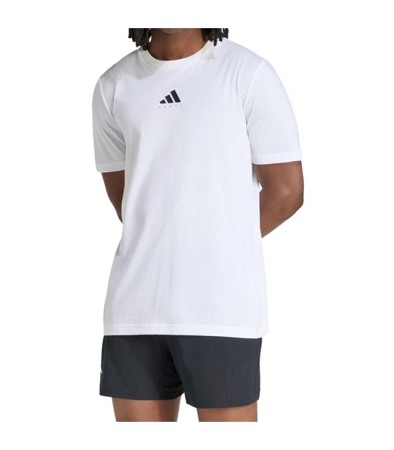 Adidas padel t-shirt branco gráfico 3