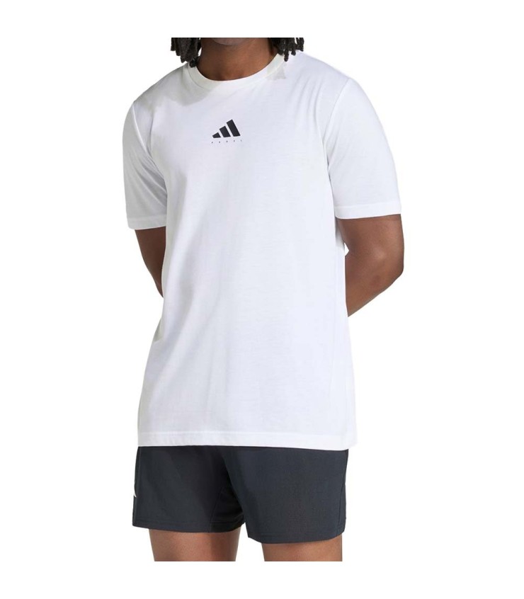 Adidas padel t-shirt branco gráfico 3