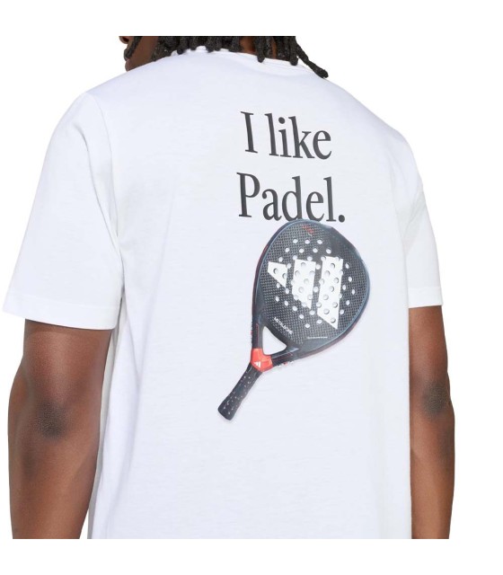 Adidas padel t-shirt weißer graph 4