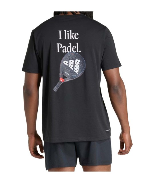 Adidas padel t-shirt schwarz graph 2