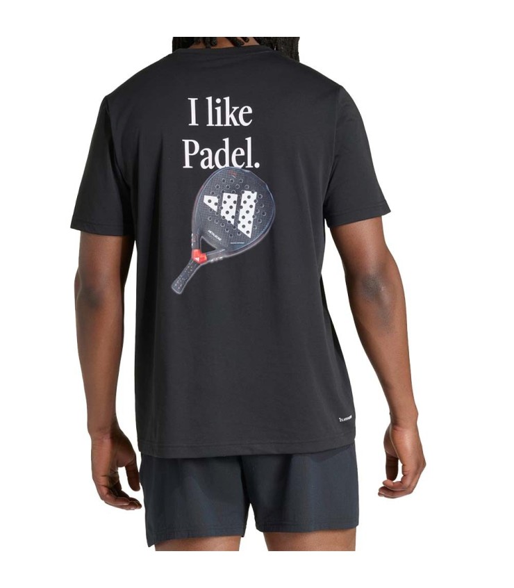Adidas padel t-shirt preto gráfico 2
