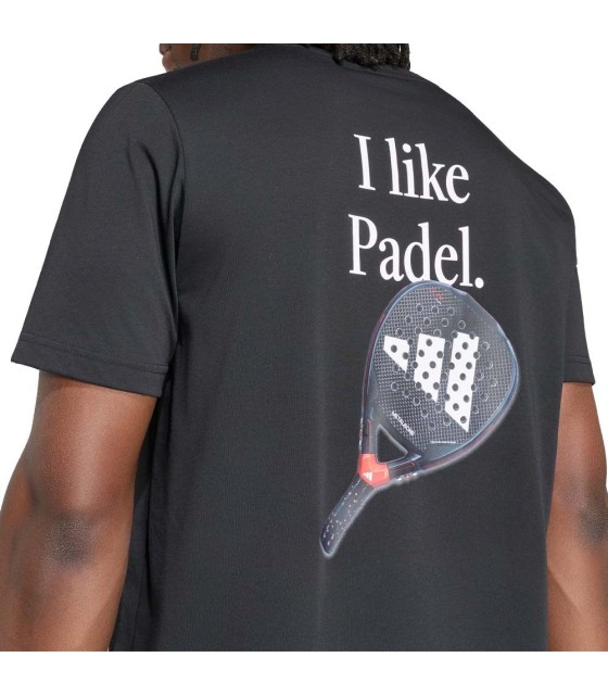 Adidas padel t-shirt preto gráfico 4