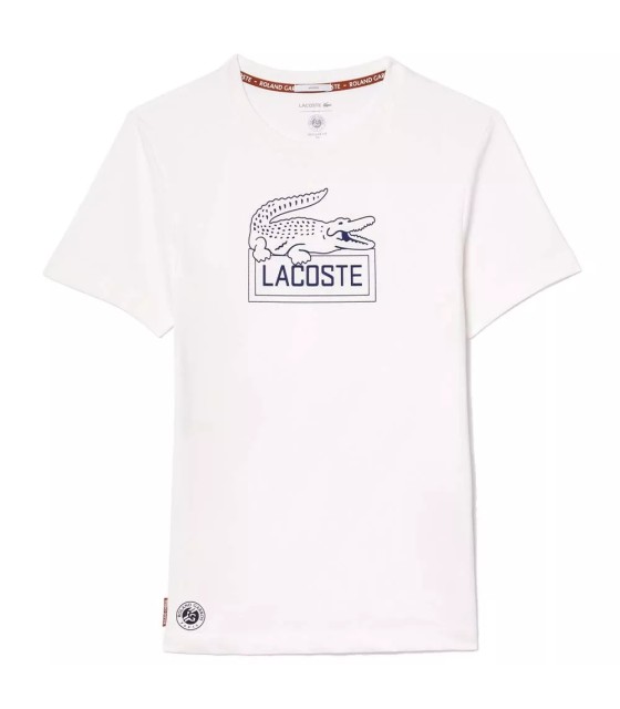 Unisex Weißes T-Shirt Lacoste Sport Roland Garros | Ipontennis