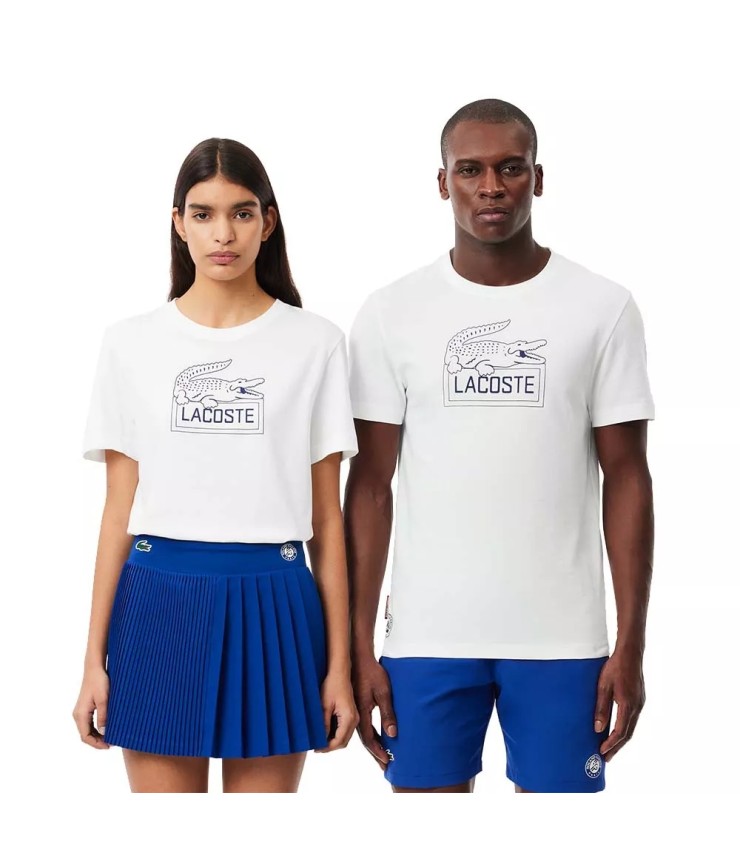 T-shirt Unisexe Blanche Lacoste Sport Roland Garros | Ipontennis