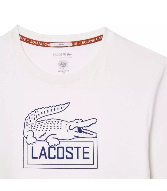 Maglietta Unisex Bianca Lacoste Sport Roland Garros | Ipontennis