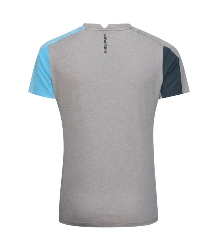 Head Padel Tech Woman Grey   Navy Blue T-Shirt | IPONTENNIS