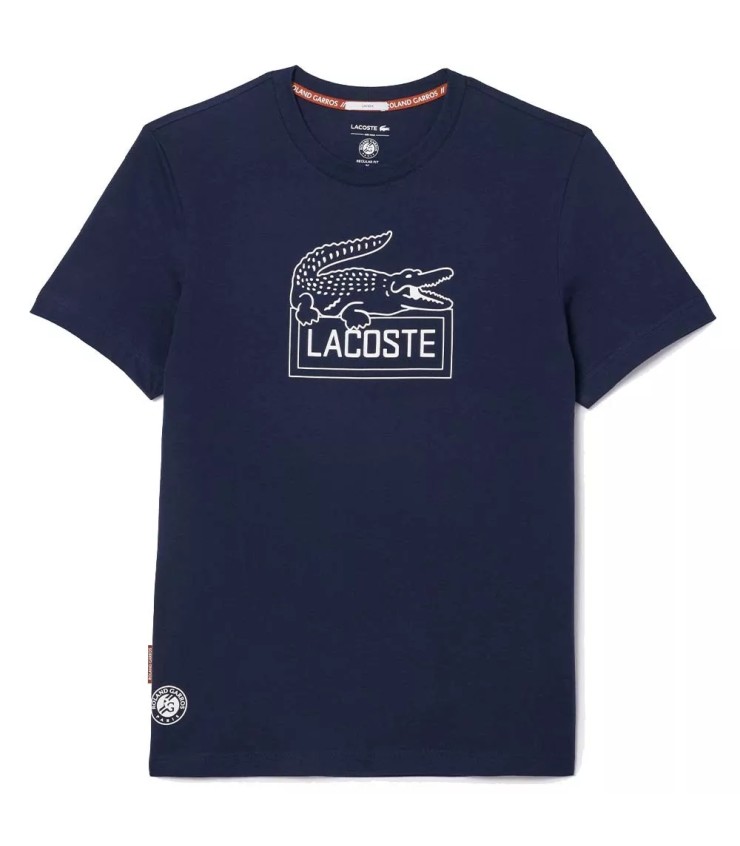 Camiseta Unisex Azul Marino Lacoste Sport Roland Garros 1