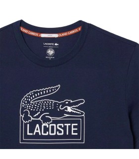 Camiseta Unissex Azul Marinho Lacoste Sport Roland Garros | Ipontennis