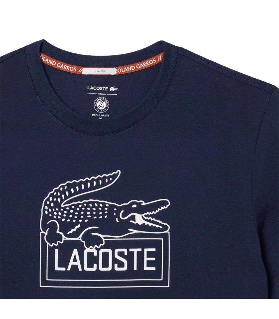 Camiseta Unisex Azul Marino Lacoste Sport Roland Garros 4