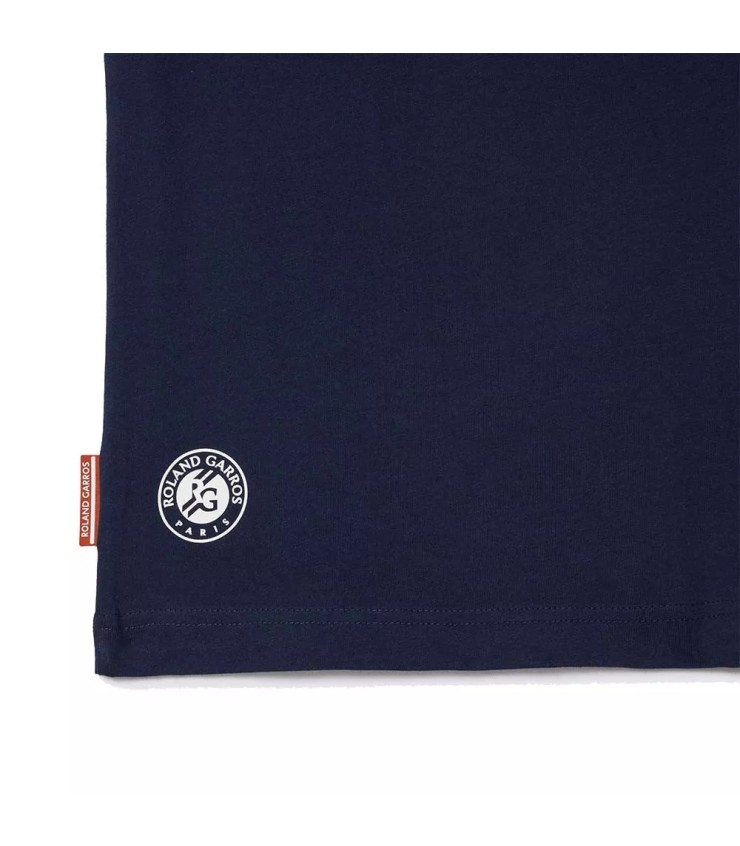 Lacoste Sport Roland Garros Unisex Navy Blue T-shirt | IPONTENNIS