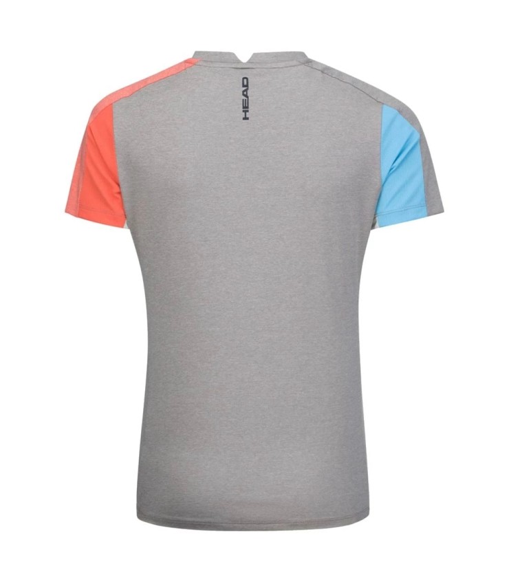 Head Padel Tech Woman Grey   Blue T-Shirt | IPONTENNIS