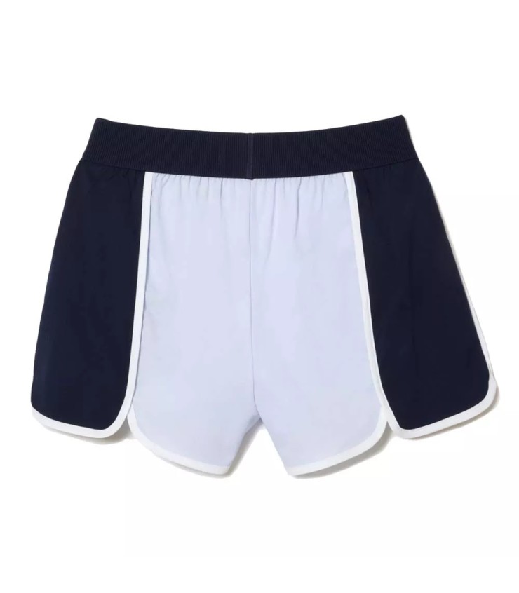Short deportivos de bloques de color para mujer en azul de Lacoste 2
