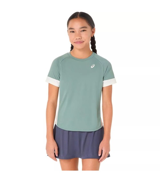 Asics T-Shirt für Mädchen Grün Grau Creme