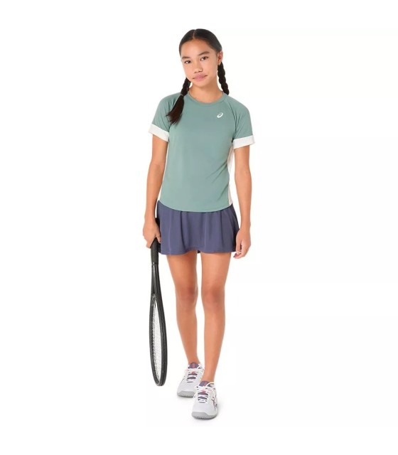 T-shirt ASICS Verde-acinzentada / Creme para Rapariga | Ipontennis