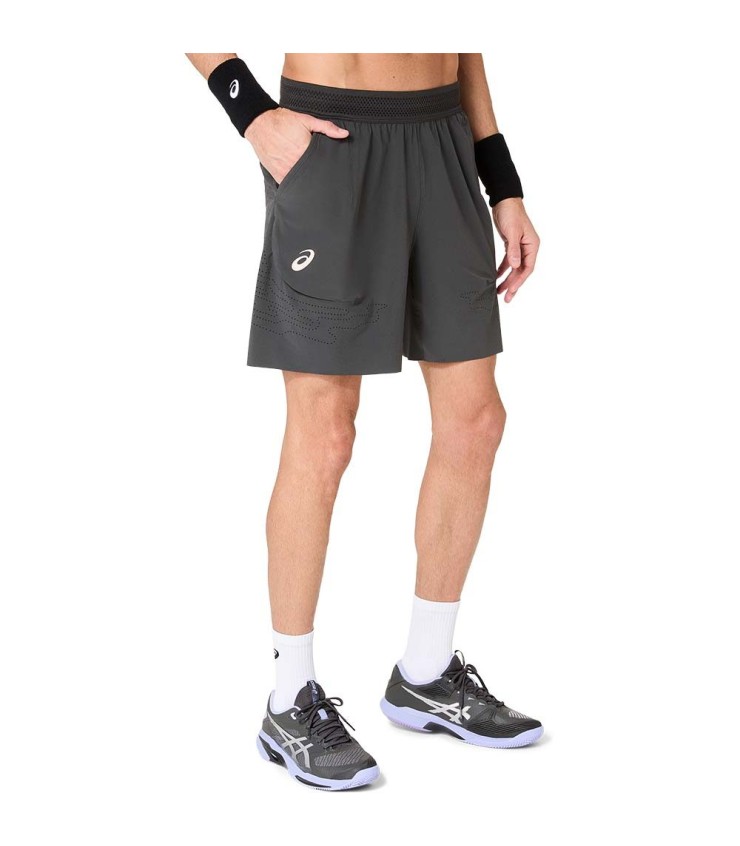 Curto Asics Corrida de Laser Cinza 3