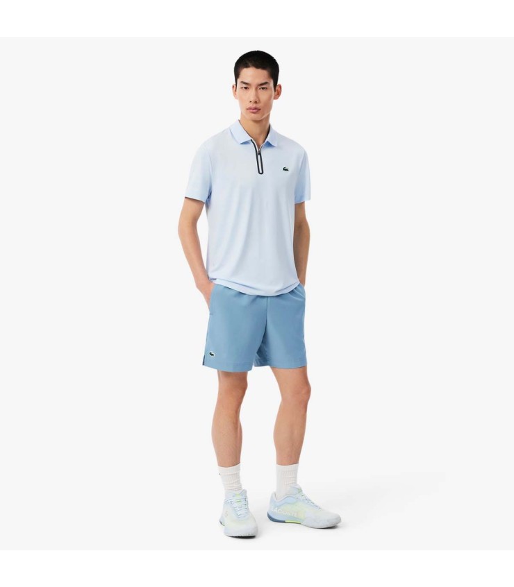 Corto Lacoste Tennis Ultra Dry Blue Grey 2