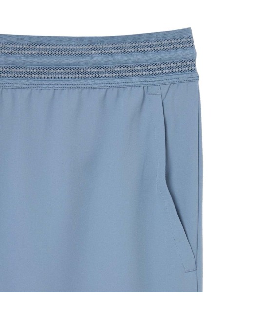 Corto Lacoste Tennis Ultra Dry Blue Grey 5