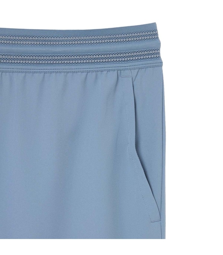 Corto Lacoste Tennis Ultra Dry Blue Grey 5