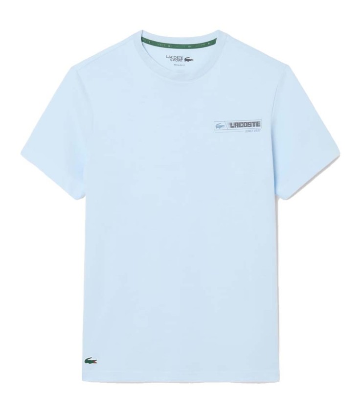 T-Shirt Lacoste Sport ultra trocken gedruckt hellblau / blau 1