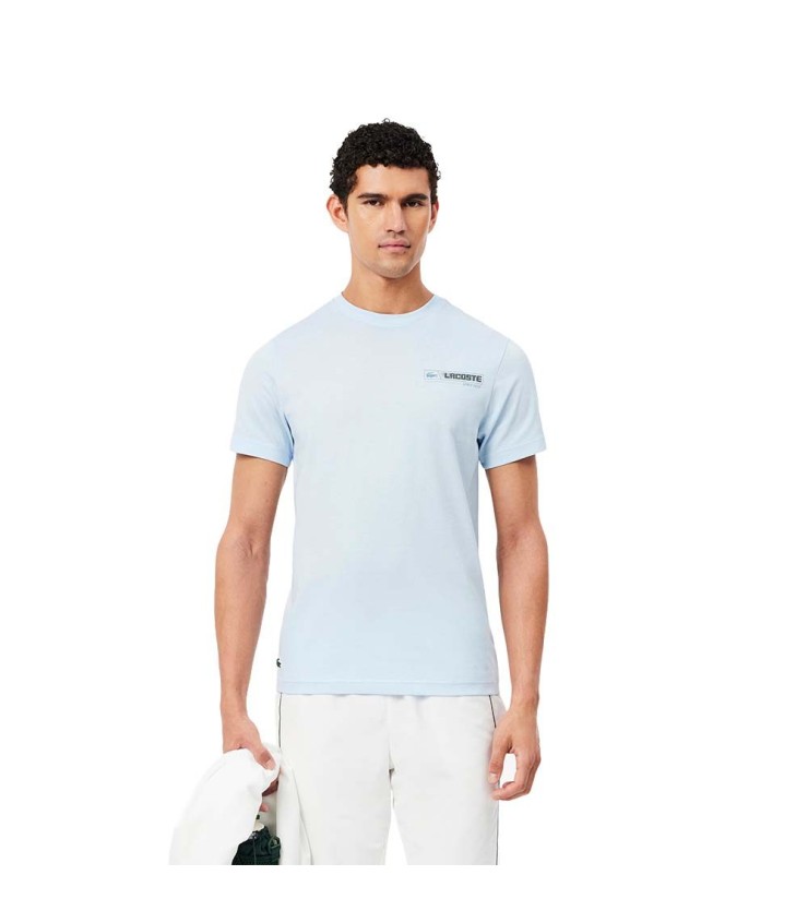 Camiseta Lacoste Esporte ultra seco impresso luz azul / azul 2