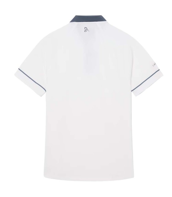 Polo Lacoste Tênis Novak Djokovic em Branco / Cinza Track 4