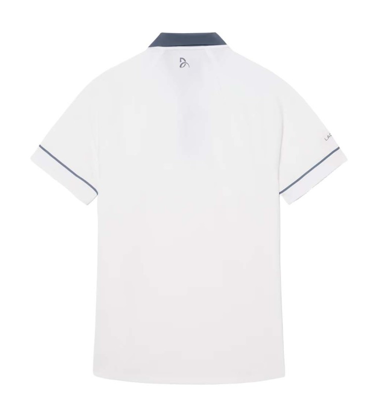 Polo Lacoste Tennis Novak Djokovic su Bianco / Pista Grigio 4