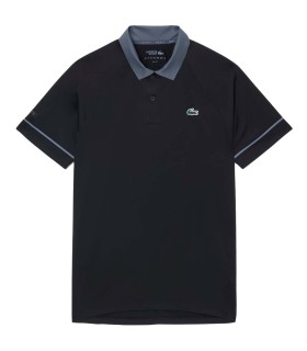 Polo Lacoste Tennis Novak Djokovic auf schwarz / grauer Spur 1