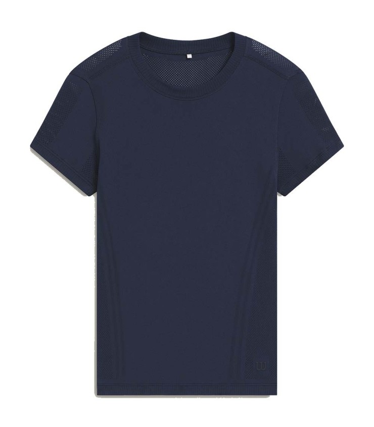 T-shirt sans soudure Wilson Pro Navy Blue 1