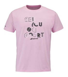 T-shirt de exercício Babolat rosa 1