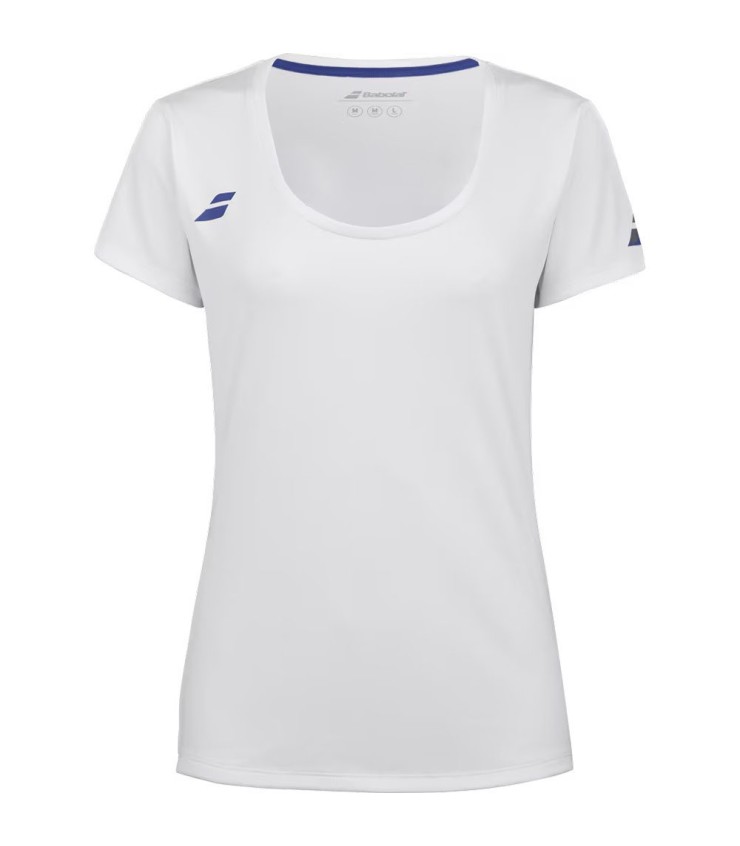 T-shirt Babolat jogar boné branco menina 1