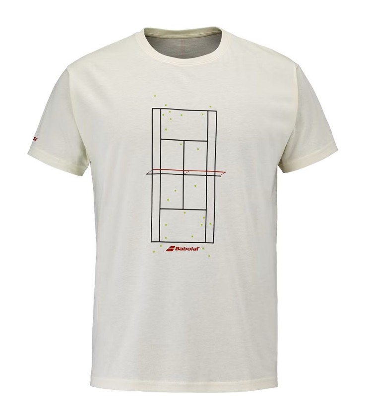 Camiseta Babolat Exercise Message Crème 1