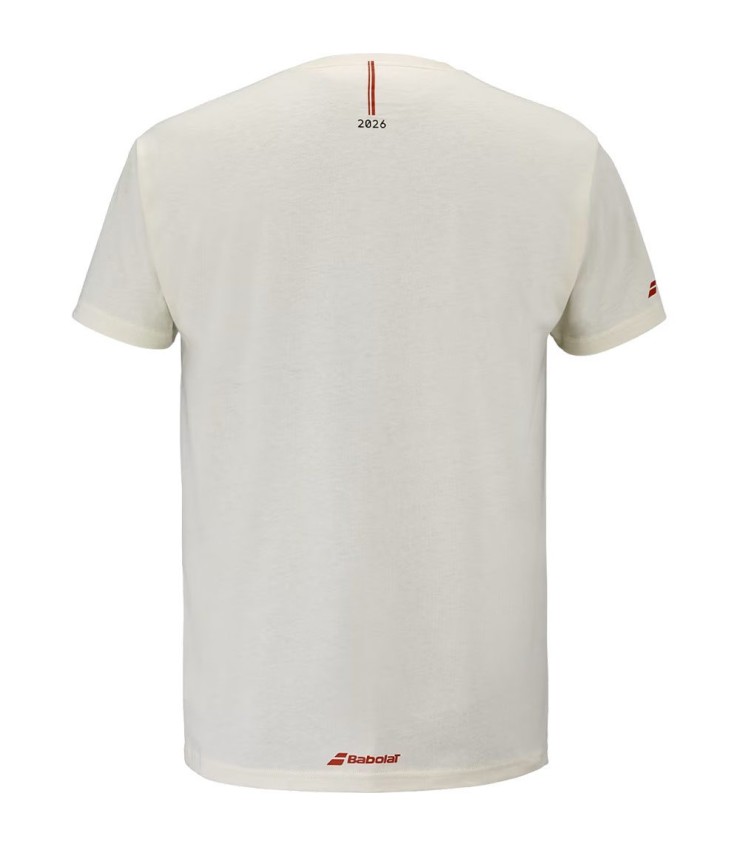 Camiseta Babolat Exercise Message Crème 3