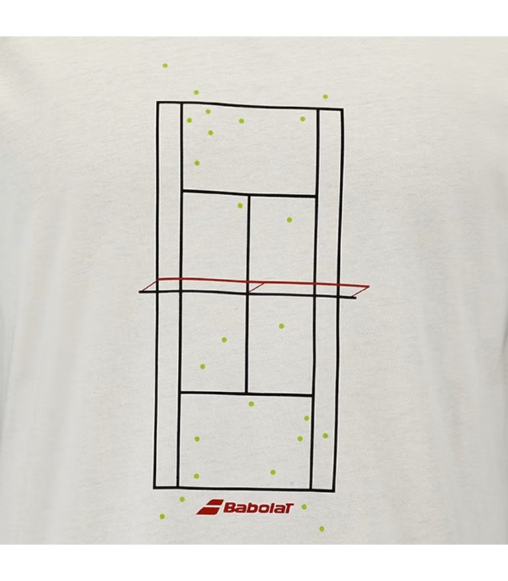 Babolat Exercício T-shirt Mensagem Crème 4