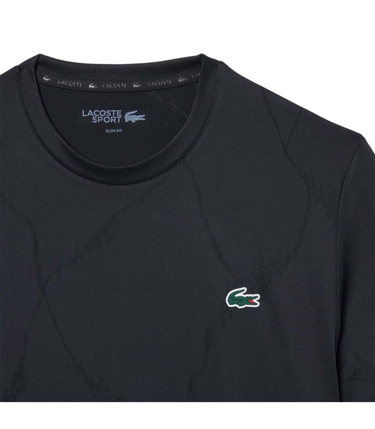 T-Shirt Lacoste Tennis ultra trockener schwarz 2
