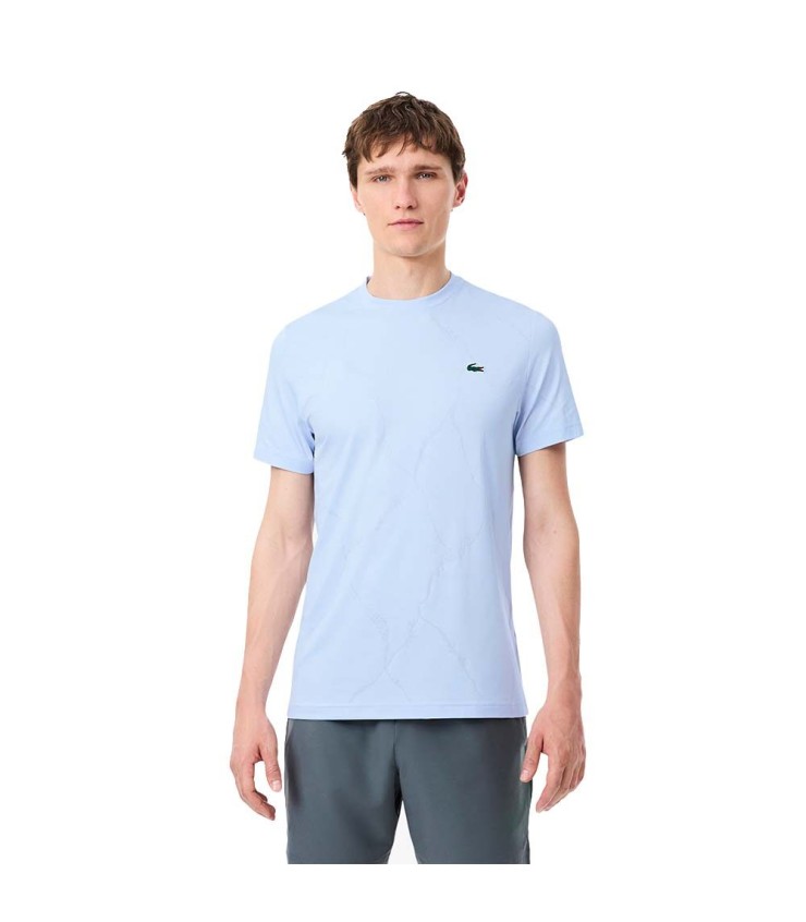 T-Shirt Lacoste Tennis ultra trockenes hellblau 5