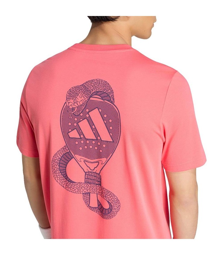 Adidas padel t-shirt graphie logo rot 4