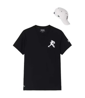T-shirt do pacote + tampa Lacoste Tênis x Novak Djokovic Black 1