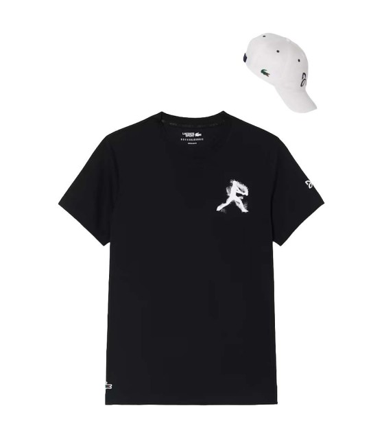 Pack t-shirt + cap Lacoste Tennis X Novak Djokovic Black 1
