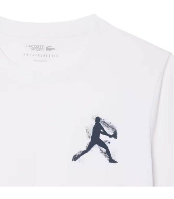 T-shirt do pacote + tampa Lacoste Tênis x novak djokovic branco 4