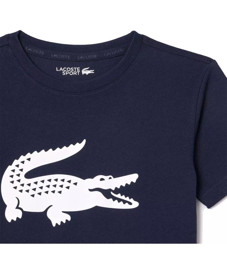 T-shirt de sport bleu marine pour jeunes de Lacoste | Ipontennis
