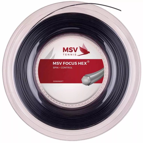 BOBINA DE CORDAJE MSV FOCUS HEX BLACK 200 m
