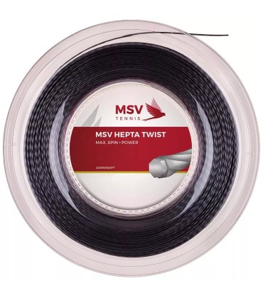ROLO DE CORDA MSV HEPTA TWIST PRETO 200 m | IPONTENNIS