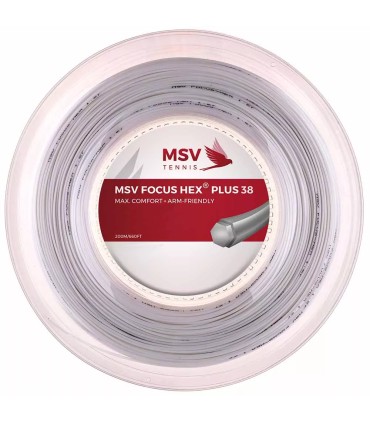 BOBINA DE CORDAJE MSV FOCUS HEX PLUS 38 BLANCO 200 m