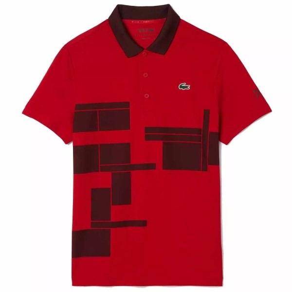 LACOSTE TENNIS POLO NOVAK DJOKOVIC RED FAN VERSION