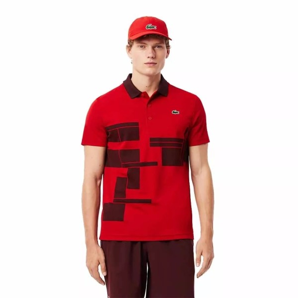 LACOSTE TENNIS POLO NOVAK DJOKOVIC RED FAN VERSION