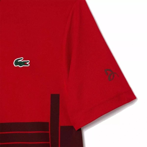 LACOSTE TENNIS POLO NOVAK DJOKOVIC RED FAN VERSION