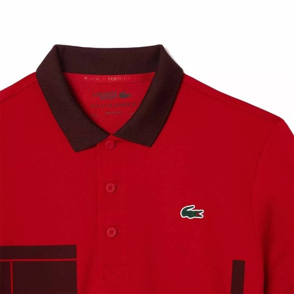 LACOSTE TENNIS POLO NOVAK DJOKOVIC RED FAN VERSION